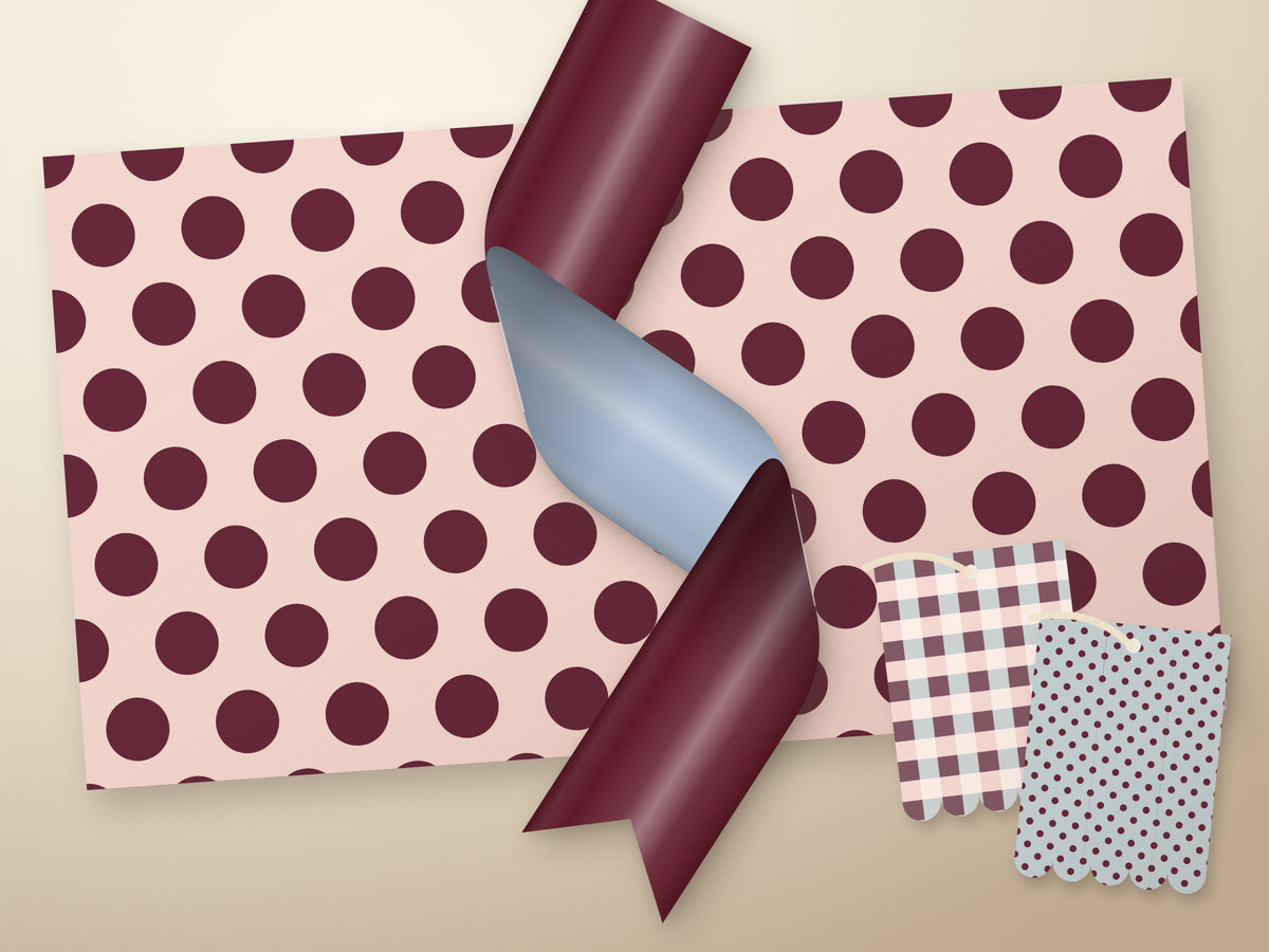 Burgundy & cornflower