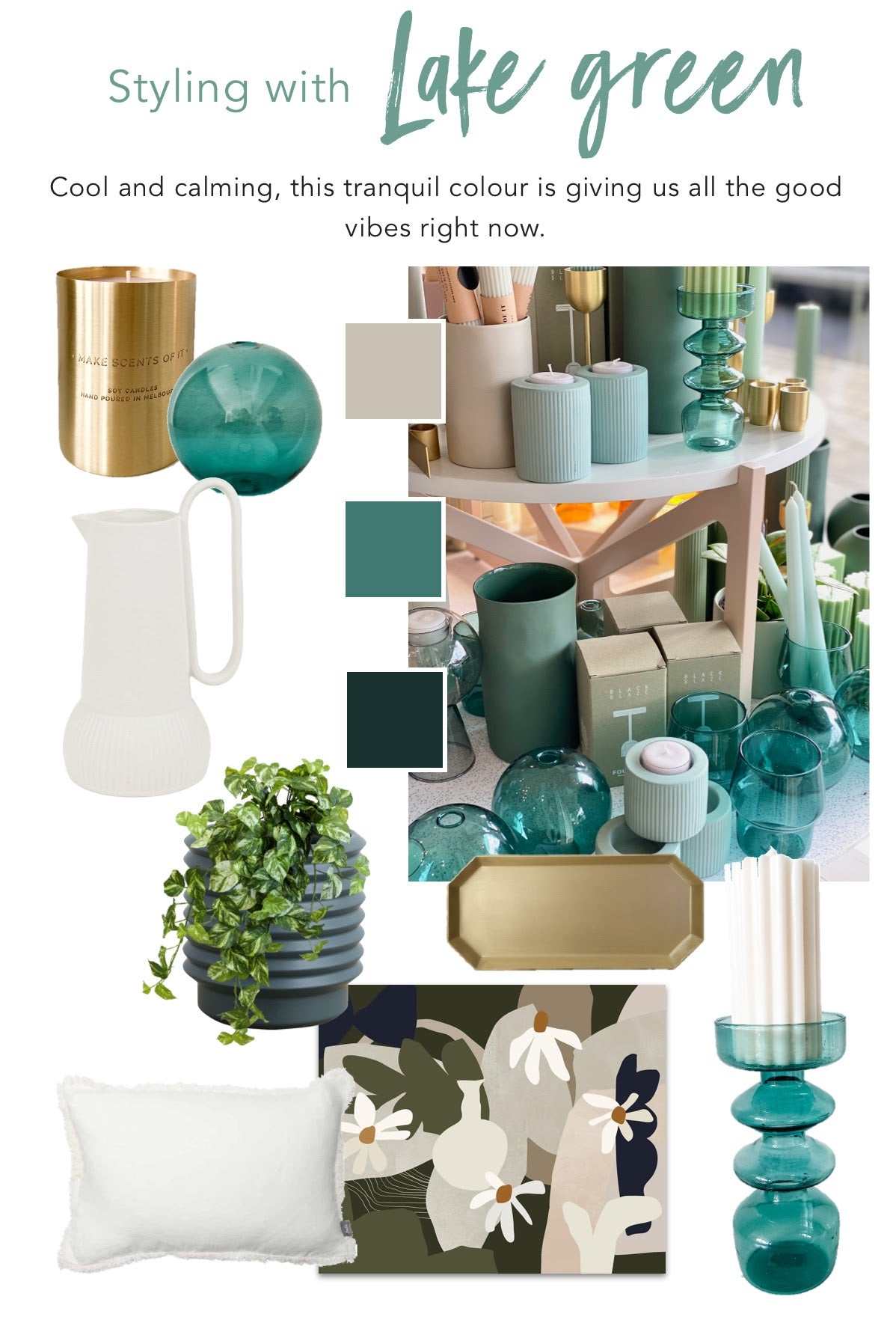 Lake green styling.