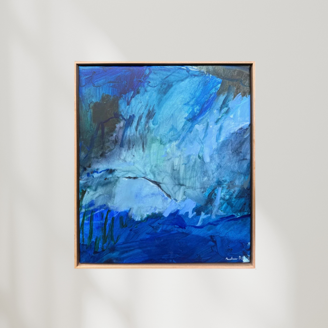 Prudence Demarchi Fine Art Canvas Print - Tangled in Blue
