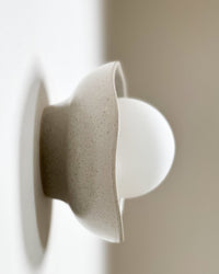 Robert Gordon Shell Wall Sconce ceramic wall light, hand glazed in Shale | norsu Interiors