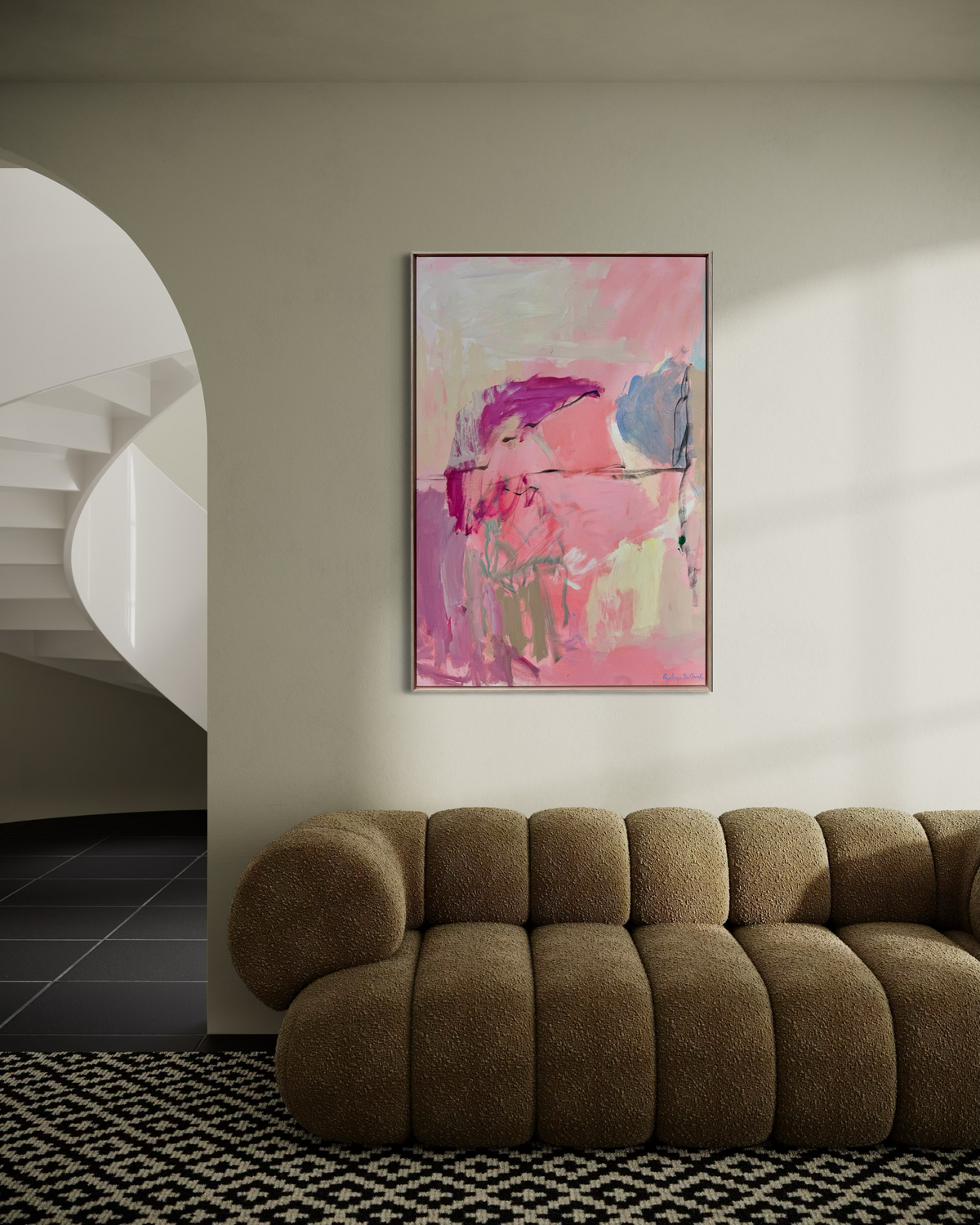 Shining Outward abstract canvas art print by Prudence Demarchi - textured surface