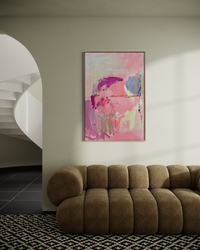 Shining Outward abstract canvas art print by Prudence Demarchi - textured surface