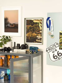 Hidden Resort Print by Harvey Wheeler, colorful modern wall art for kids' rooms and living spaces, available in various sizes and styles