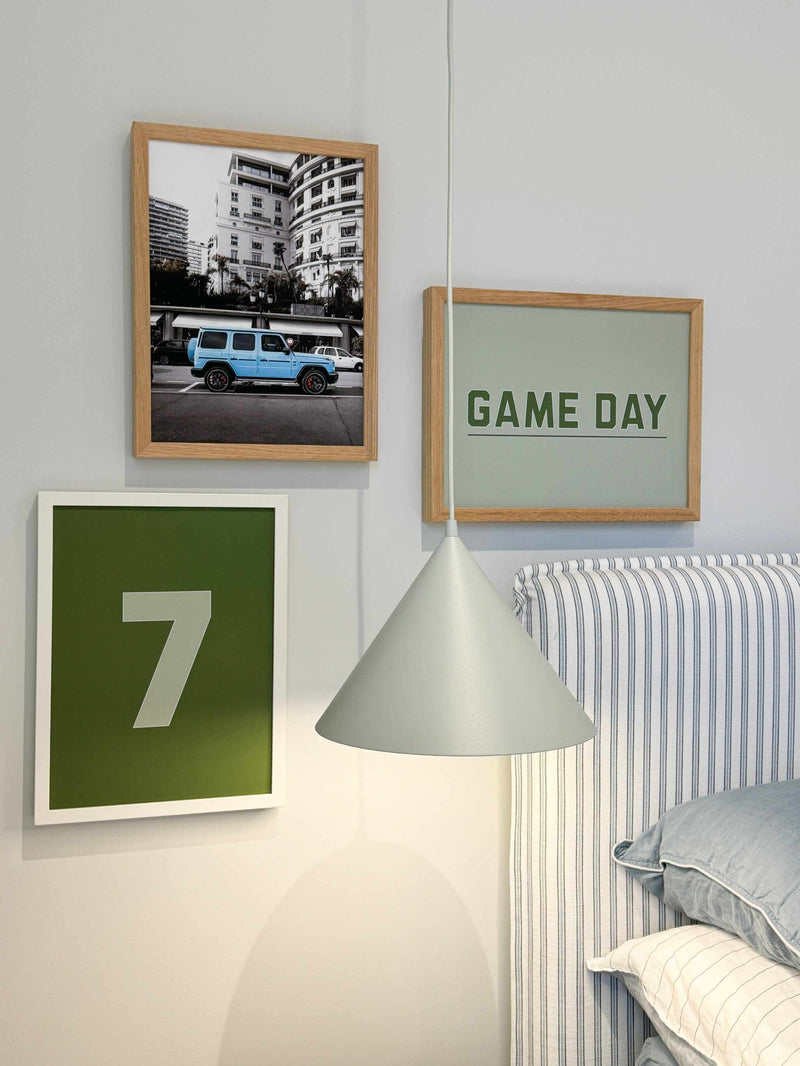 Norsu Interiors Prints Clubhouse Collection - Choose Your Number Print, Sage (Various Sizes)