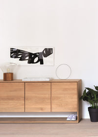 Ethnicraft Nordic Sideboard - 3 & 4 Opening Doors, styled in a room setting