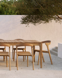 Ethnicraft Bok Outdoor Chair - Teak — styled in a room setting