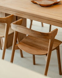 Ethnicraft Bok Dining Chair - Teak — styled in a room setting