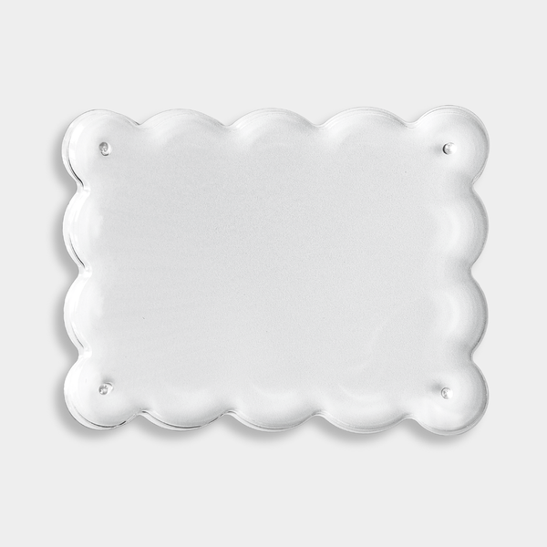 norsu STUDIO scalloped magnetic acrylic photo frame for 8x10 prints with 2cm depth and secure closure