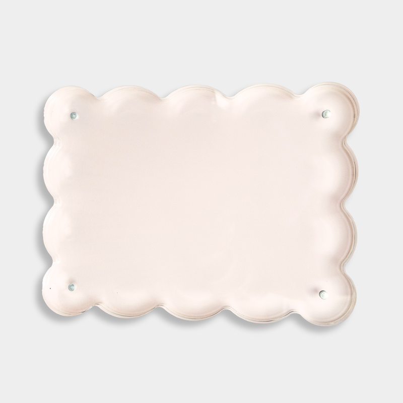 norsu STUDIO scalloped magnetic photo frame in blush, fits 8x10 inches, with secure magnetic closure and 2 cm depth, modern gallery style