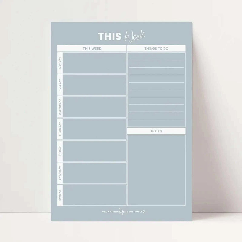 Organising Life Beautifully storage Organising Life Beautifully - Weekly Planner, Sky Blue