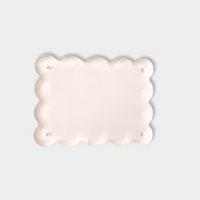 norsu Studio scalloped magnetic photo frame with blush background and acrylic finish