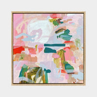 Prudence Demarchi Fine Art abstract canvas print titled Too Many Cooks with vivid colors and geometric forms