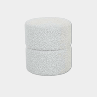 Globe West Ottomans GlobeWest Tito Ottoman - Ice Boucle