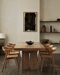 Ethnicraft Bok Dining Chair - Teak, styled in a room setting