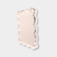 norsu Studio scalloped magnetic photo frame with blush background and 2.5 cm depth, designed in Melbourne for easy photo swaps and stylish display