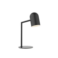 Pia Desk Lamp black modern architectural design on desk with E27 bulb socket and cordline switch