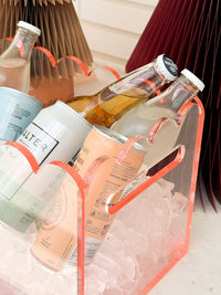 norsu Studio ochre perspex scalloped wine and drink bucket with ice and beverages