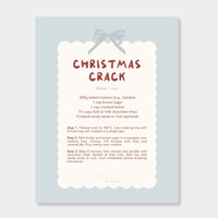 norsu STUDIO Christmas Card festive stripe with Star Cookies recipe, premium matte 350gsm, kraft envelope, 11x14 cm, made in Australia