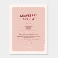 norsu STUDIO Christmas Card with striped bow design and festive recipe on premium matte stock