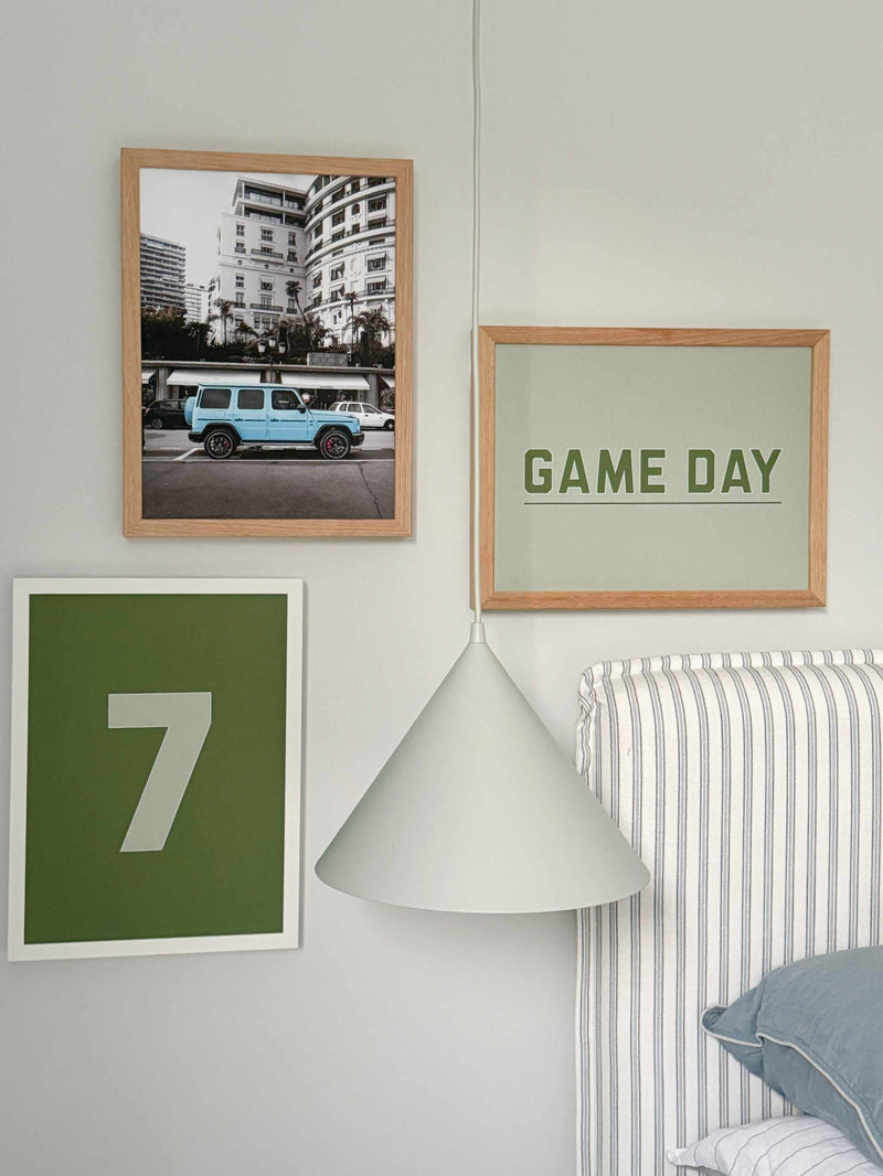 Norsu Interiors Prints Clubhouse Collection - Choose Your Number Print, Sage (Various Sizes)