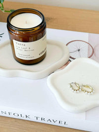 norsu interiors Accessories Wavy Cloud Trinket Tray/Candle Coaster, Speckled