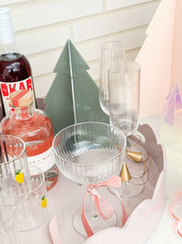 norsu Studio Round Scalloped Tray 45 cm soft violet lacquered serving tray with glossy scalloped edge