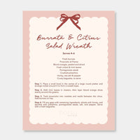 norsu STUDIO Christmas Card Merry Everything Blush with Star Cookies recipe, premium matte 350gsm, kraft envelope, 11x14 cm, made in Australia