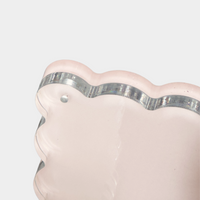 norsu Studio scalloped magnetic photo frame in blush with acrylic finish and secure closure