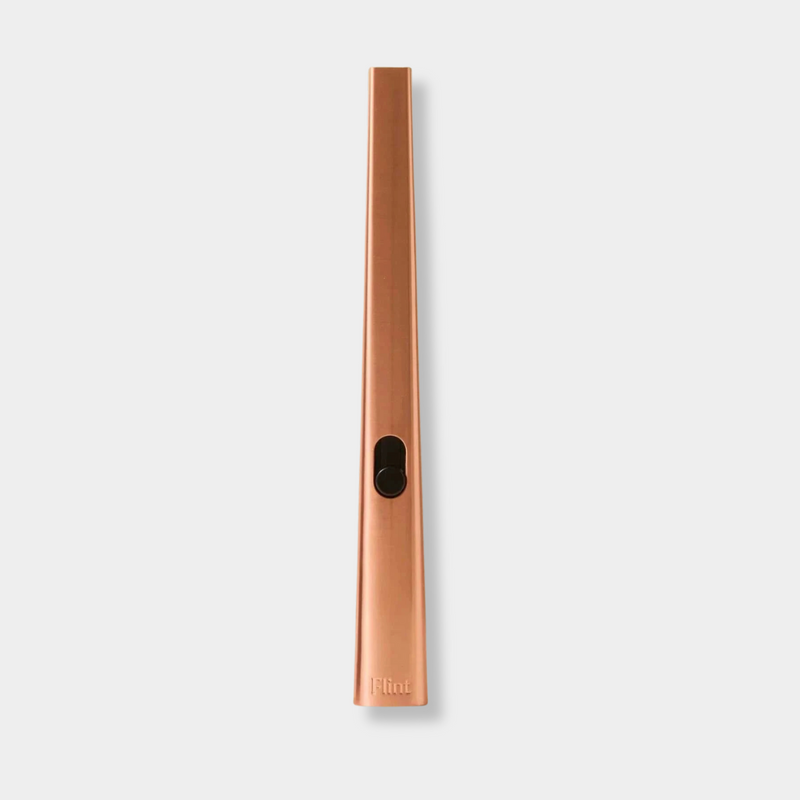 Rose gold rechargeable lighter with USB-C charging and single-button ignition