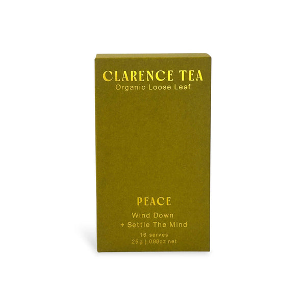 Clarence Tea Organic Loose Leaf Tea Peace, olive 25g box