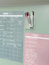 White liquid chalk marker with fine reversible nib for planning and organizing on glass boards