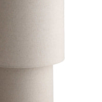 Sable Floor Lamp in linen with double-cylinder shade and soft diffused light