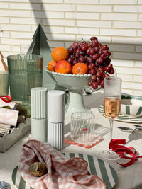 Saltara RPET Jug 2.1L in green with ribbed texture, eco-friendly recycled plastic jug ideal for outdoor picnics and BBQs