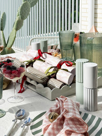 Saltara RPET Jug 2.1L in green, ribbed eco-friendly picnic jug made from recycled plastic by Davis & Waddell