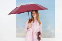 BLUNT x Frank Green limited edition reusable bottle and umbrella set in Plum & Petal colors
