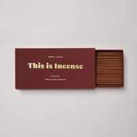Gentle Habits This Is Incense Heartfire box with 60 hand dipped incense sticks - lemon, tobacco and cedarwood scent