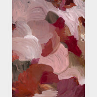 Alisha Falconer abstract art canvas print Raspberry Ripple with layered textures and botanical tones
