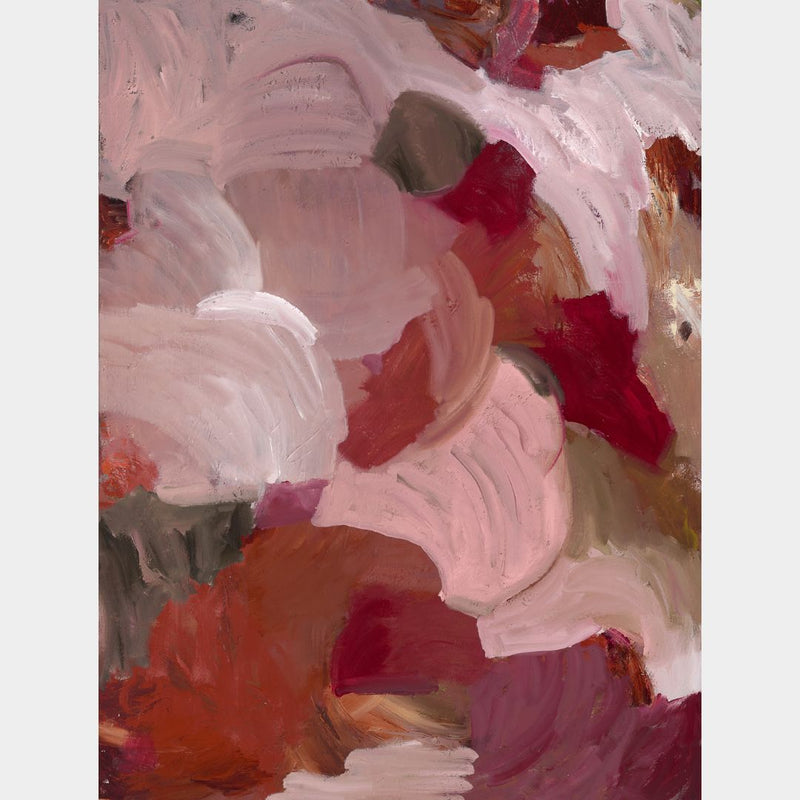 Alisha Falconer abstract art canvas print Raspberry Ripple with layered textures and botanical tones