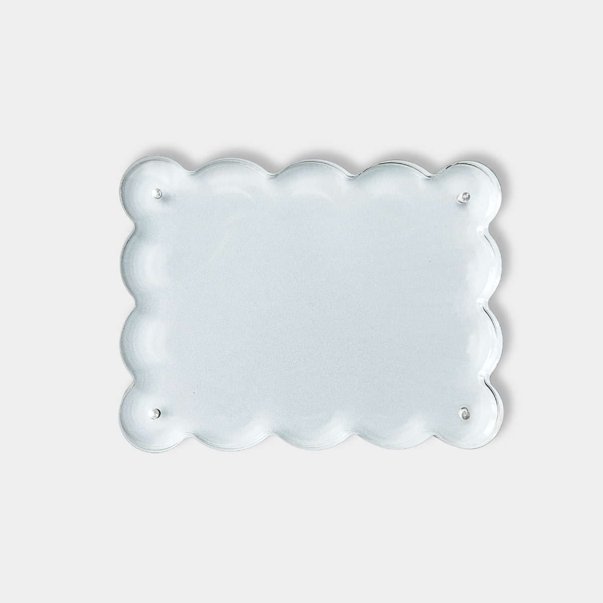 norsu Studio Scalloped Magnetic Photo Frame with blue scalloped acrylic design and magnetic closure for easy photo changes