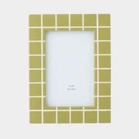 Clover Resin Photo Frame 4x6 - Olive/Ivory