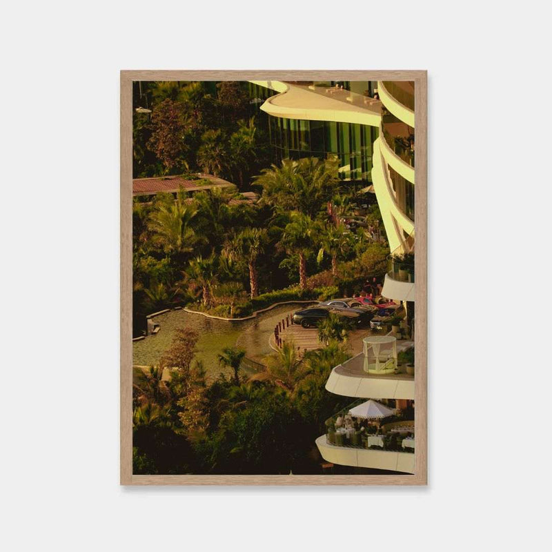 Hidden Resort Print by Harvey Wheeler, colorful modern art for kids' rooms and living spaces, available in various sizes and framed/unframed options