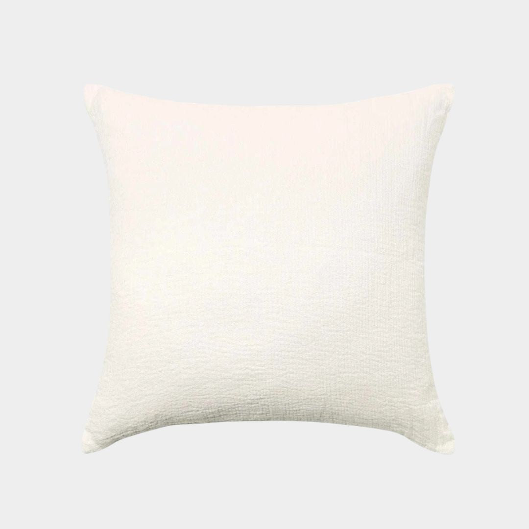 L&M Ava Pure Linen Cushion - Chalk