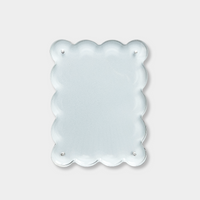 Blue scalloped norsu Studio magnetic acrylic photo frame with secure closure and 2.5 cm depth