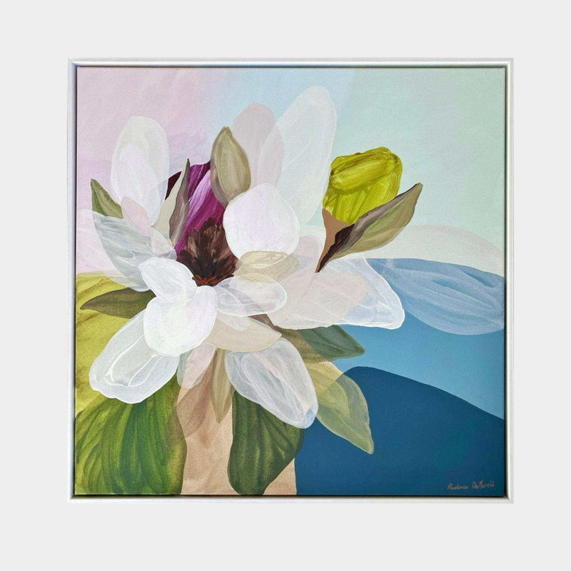 Prudence Demarchi Fine Art canvas print of abstract white magnolia on 340 GSM canvas