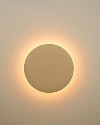 Robert Gordon Backlit Disc Wall Light in Bone