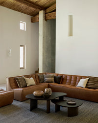 Ethnicraft Sofa N701 Corner - Old Saddle — styled in a room setting