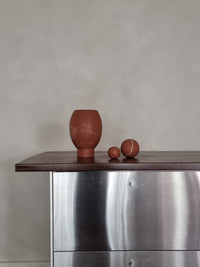CoTheory Pedestal Footed Pot - Rosso Alicante