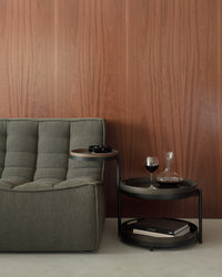 Ethnicraft Sofa N701 - 3 Seater - Moss Eco, styled in a room setting