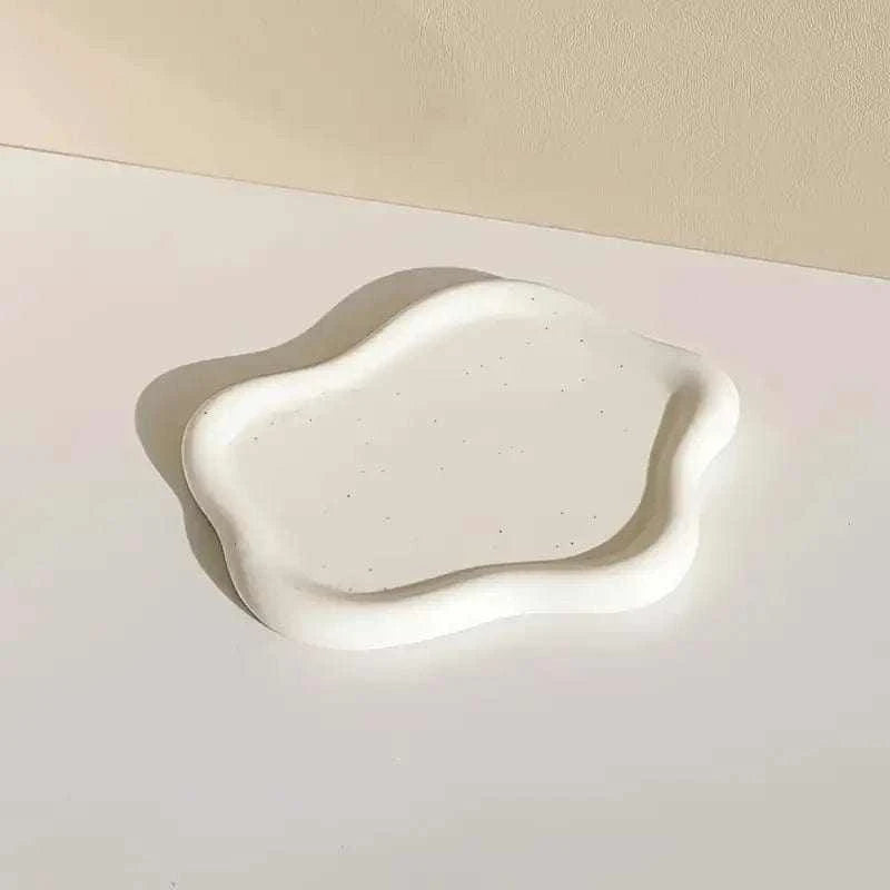 norsu interiors Accessories Wavy Cloud Trinket Tray/Candle Coaster, Speckled