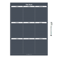 Peel & Stick Wall Planner A2 size reusable weekly planner with notes and white chalk marker